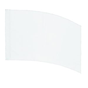 Curved Rectangle (PCS) Practice Flag – White 1