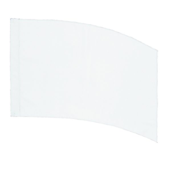 Curved Rectangle (PCS) Practice Flag – White
