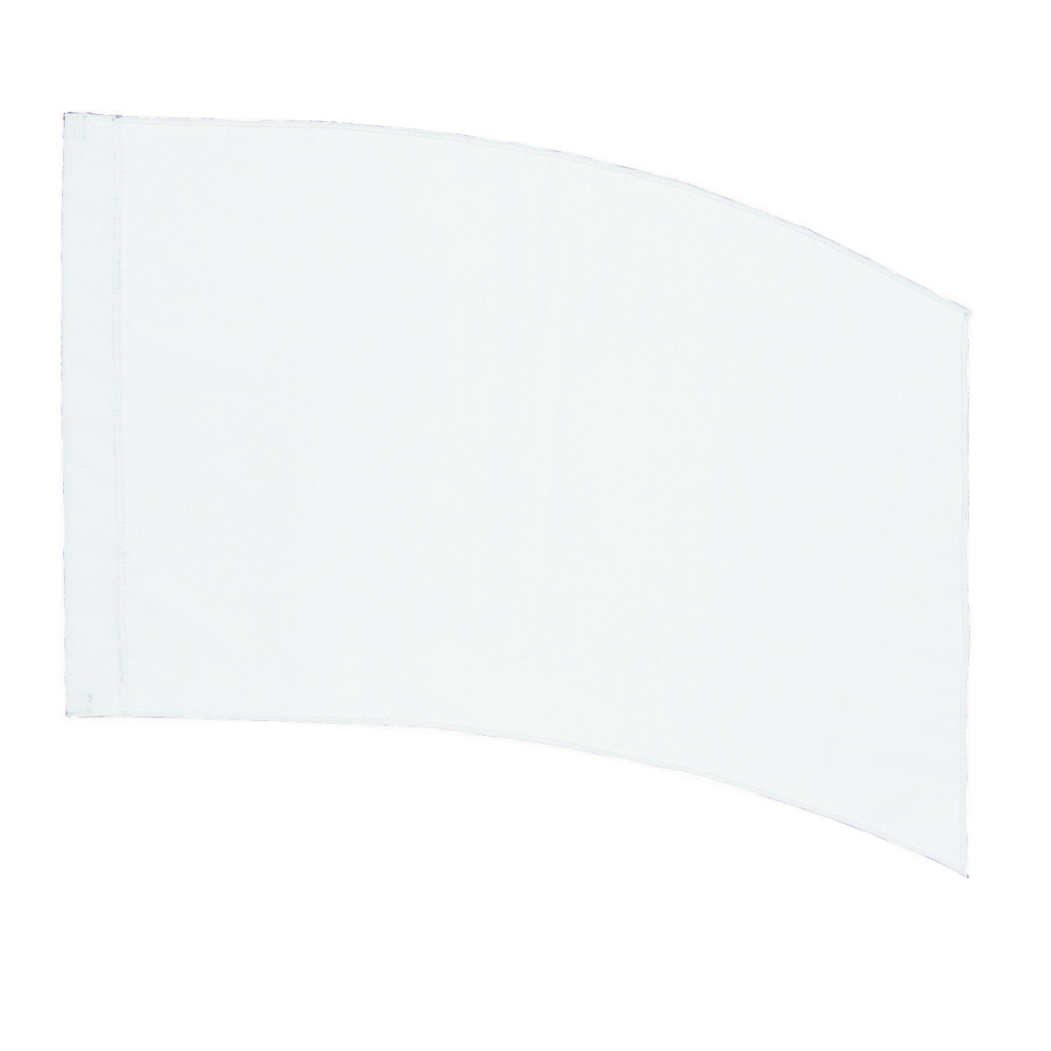 Curved Rectangle (PCS) Practice Flag – White 1